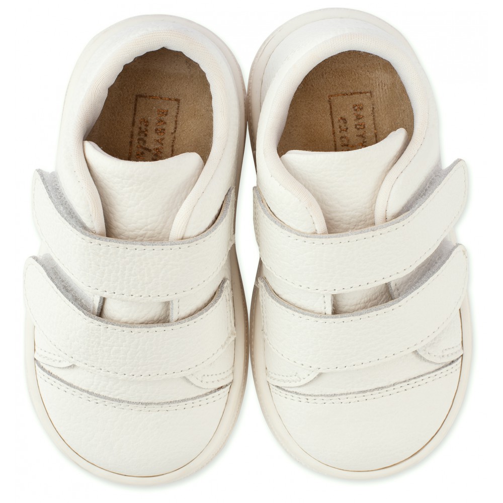 BS3028 Δερμάτινο Σνικερ με Σκρατς  Λευκό