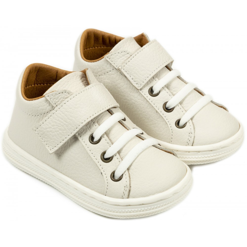 BS3062 Mονόχρωμο Σνίκερ με Μπαρέτα Χρατς  Εκρού