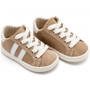 BS3086 Δετά Δίχρωμα Σνίκερς   Μπεζ Λευκό