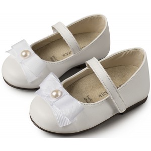 BS3500 Γοβάκι Μονή Μπαρέτα με Φιόγκο Λευκό