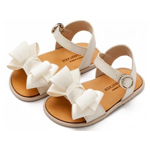 BS3592 Πέδιλο με Υφασμάτινο Φιόγκο  Εκρού