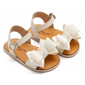 BS3592 Πέδιλο με Υφασμάτινο Φιόγκο  Εκρού