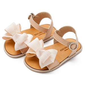 BS3592 Πέδιλο με Υφασμάτινο Φιόγκο Nude