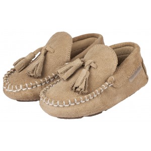 BW4011 Καστόρινο Μοκασίνι με Φουντάκια  Μπεζ