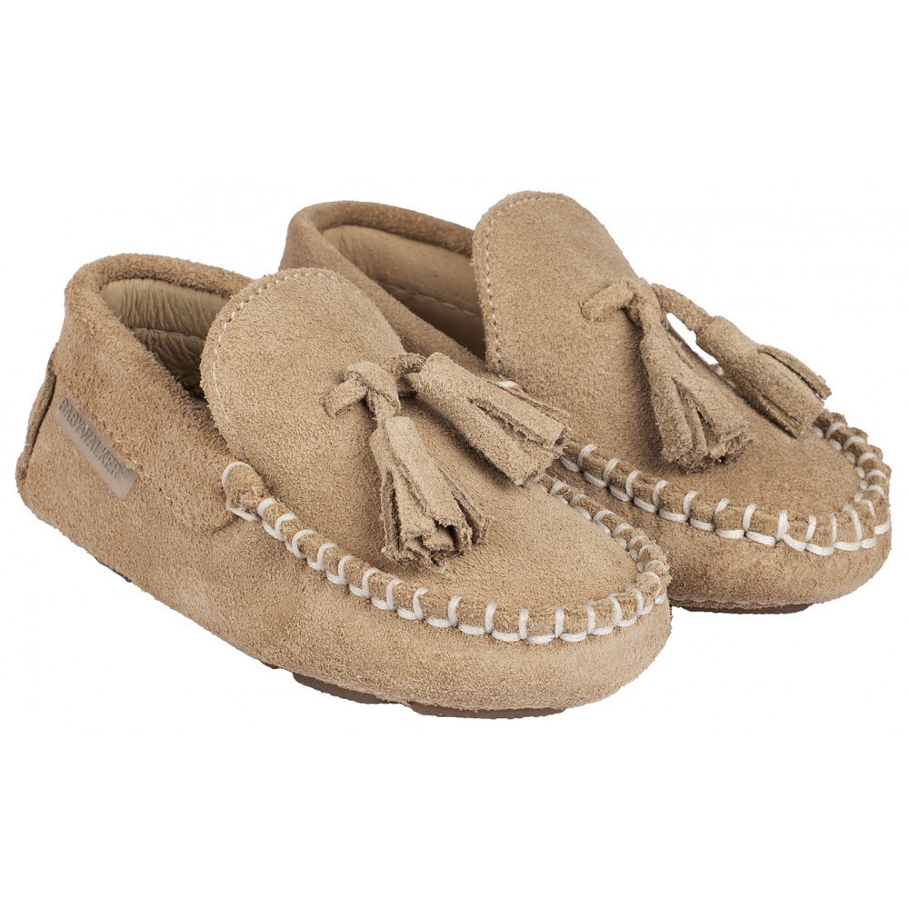 BW4011 Καστόρινο Μοκασίνι με Φουντάκια  Μπεζ