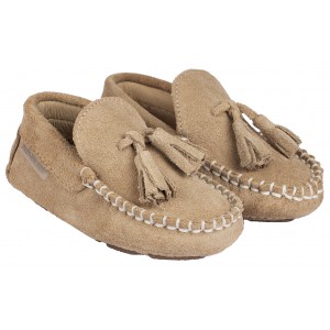 BW4011 Καστόρινο Μοκασίνι με Φουντάκια  Μπεζ