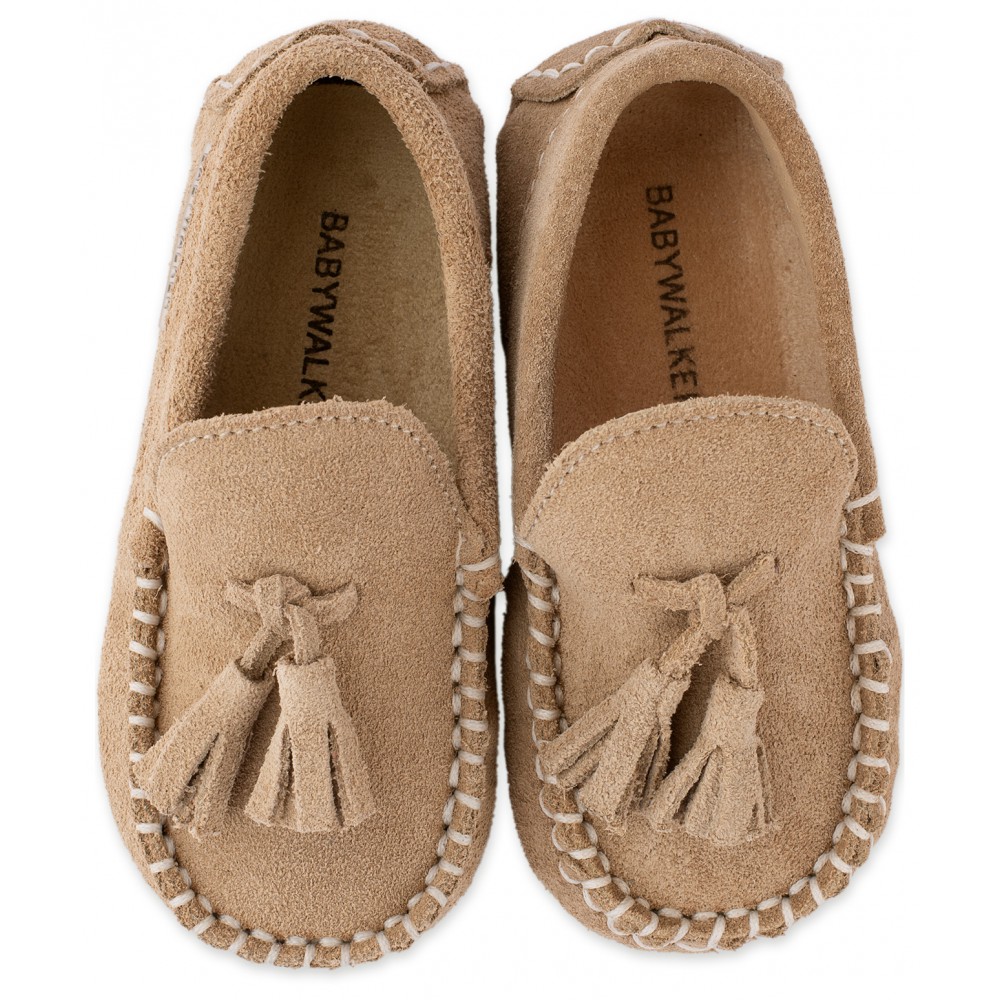 BW4011 Καστόρινο Μοκασίνι με Φουντάκια  Μπεζ