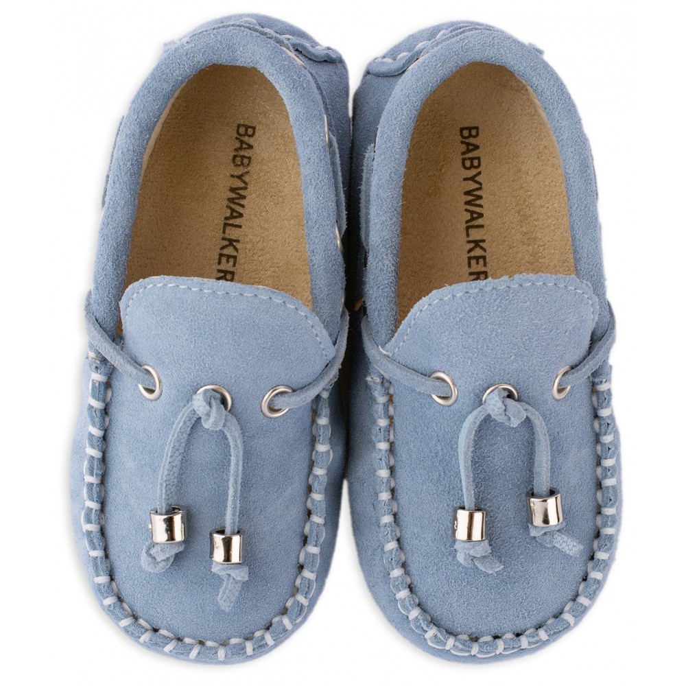 BW4139 Καστόρινο Δετό Μοκασίνι  Σιέλ