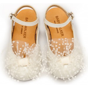 BW4859 Γαλλικό Σαμπό με Χειροποίητο Τούλινο Φιόγκο  Εκρού