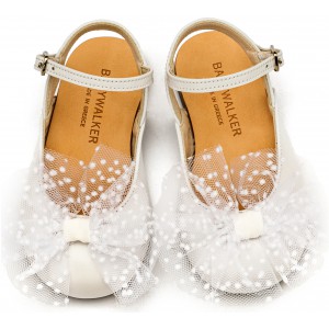 BW4859 Γαλλικό Σαμπό με Χειροποίητο Τούλινο Φιόγκο Λευκό