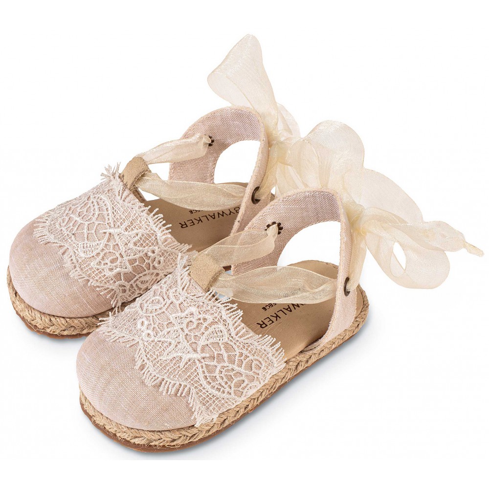 EXC5858 Υφασμάτινη Εσπαντρίγια  Εκρού