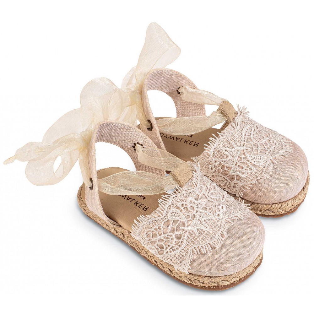 EXC5858 Υφασμάτινη Εσπαντρίγια  Εκρού