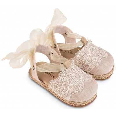 EXC5858 Υφασμάτινη Εσπαντρίγια  Εκρού