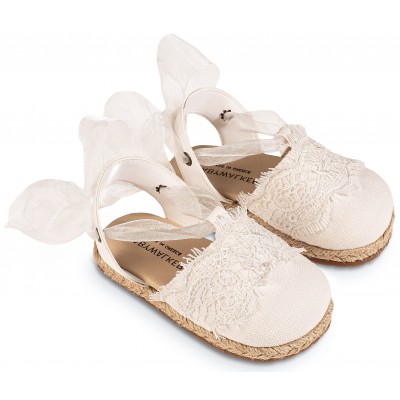 EXC5858 Υφασμάτινη Εσπαντρίγια  Λευκό