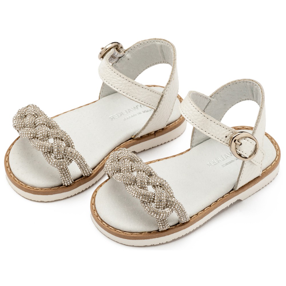 GR0101 Δερμάτινο Σανδάλι  Λευκό