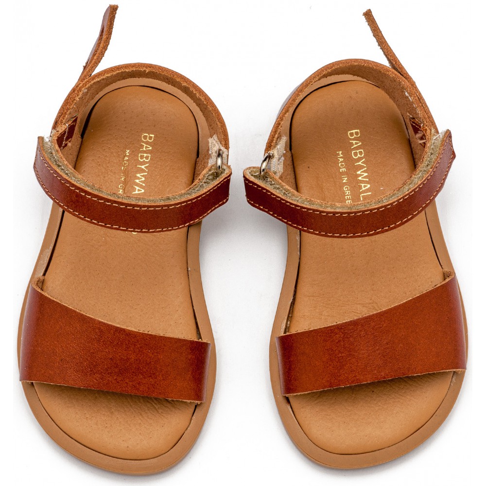 GR0106 Δερμάτινο Σανδάλι  Terracotta