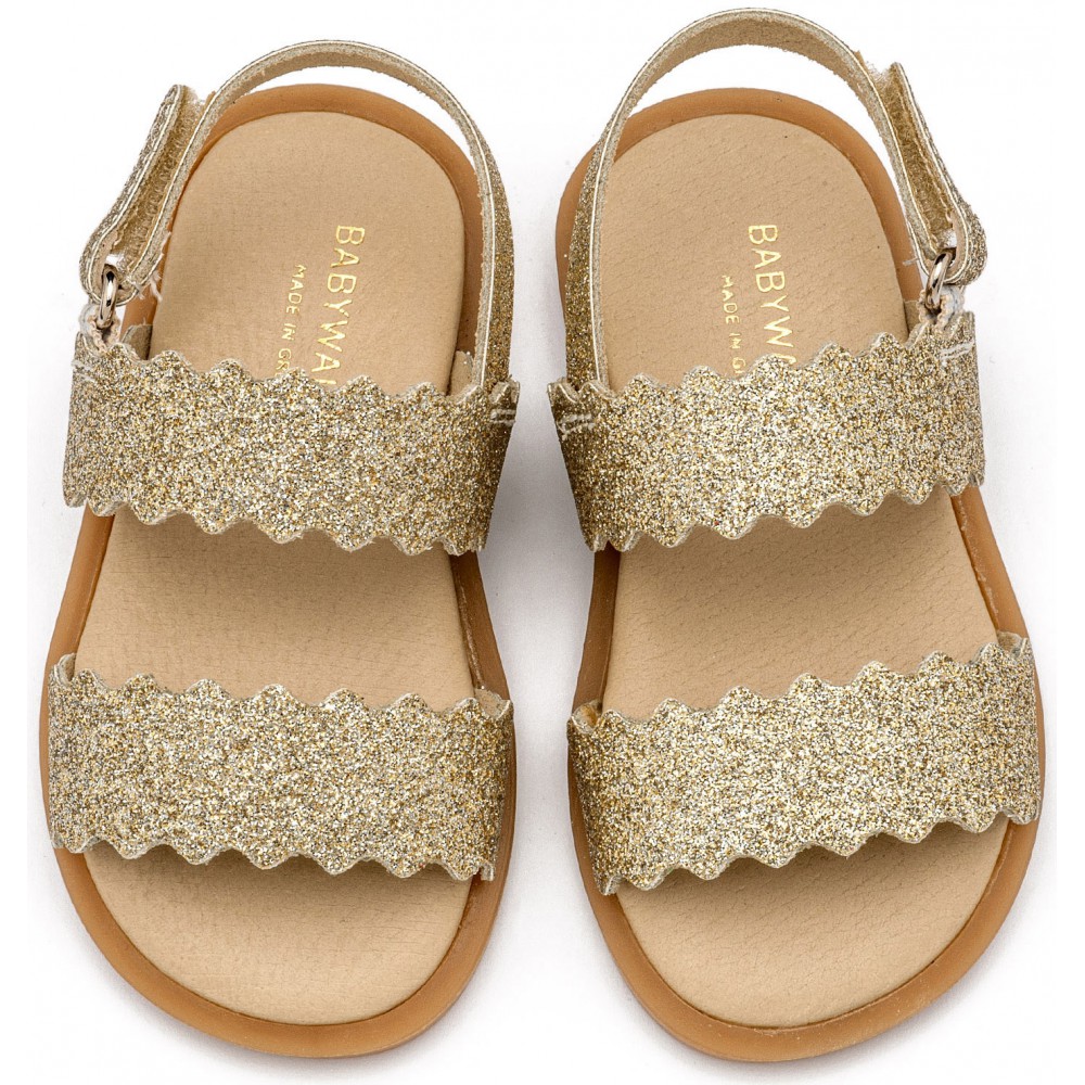 GR0108 Δερμάτινο Σανδάλι Platinum