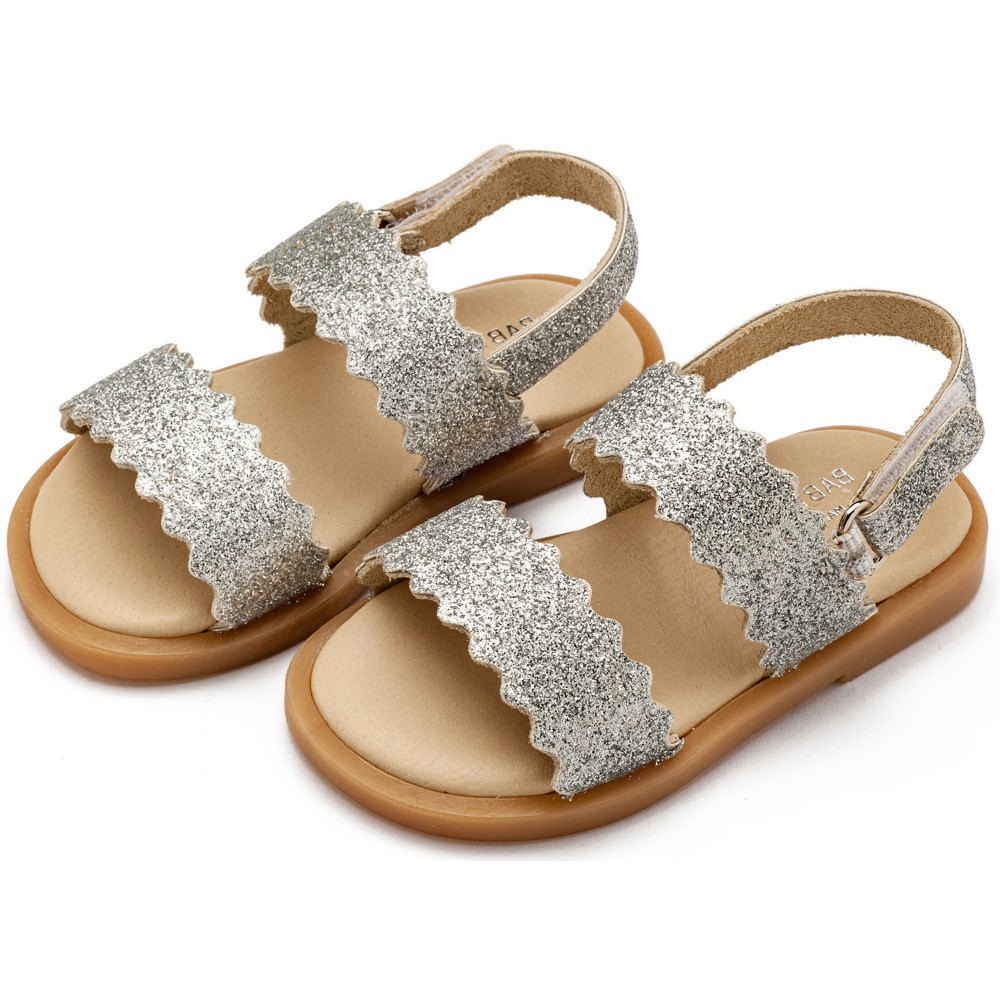 GR0108 Δερμάτινο Σανδάλι  Silver