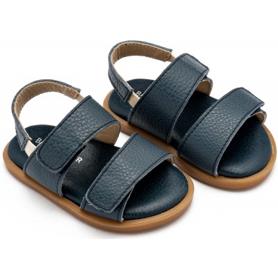 GR0112 Δερμάτινο Σανδάλι  Μπλε 