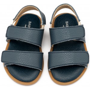 GR0112 Δερμάτινο Σανδάλι  Μπλε 