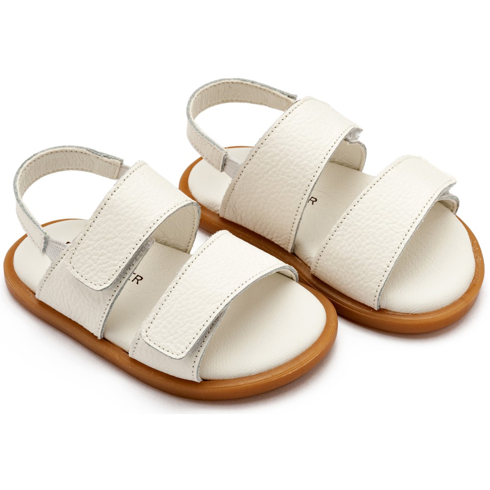 GR0112 Δερμάτινο Σανδάλι  Λευκό