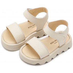 GR0113 Δερμάτινο Πέδιλο  Εκρού