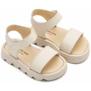 GR0113 Δερμάτινο Πέδιλο  Εκρού