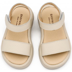 GR0113 Δερμάτινο Πέδιλο  Εκρού