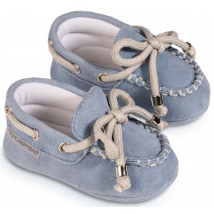 MI1116 Καστόρινο Δετό Loafer  Σιέλ