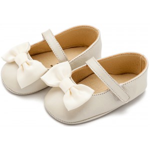 MI1646 Εκρού Γοβάκι Μονή Μπαρέτα με Υφασμάτινο Χειροποίητο Φιογκάκι 