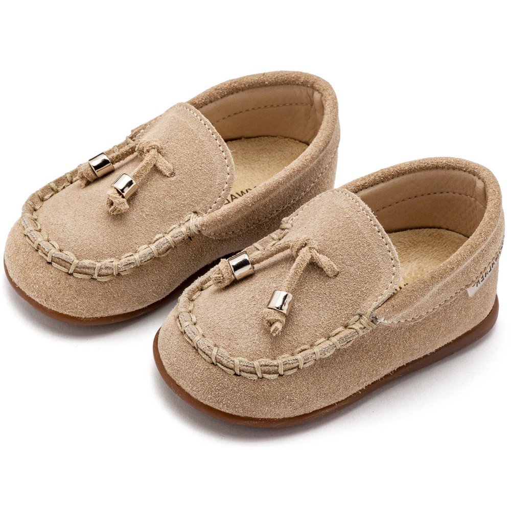 PRI2121 Μπεζ Καστόρινο Δετό Loafer 