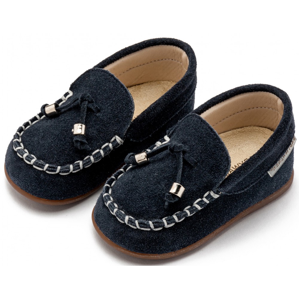 PRI2121 Καστόρινο Δετό Loafer  Μπλε