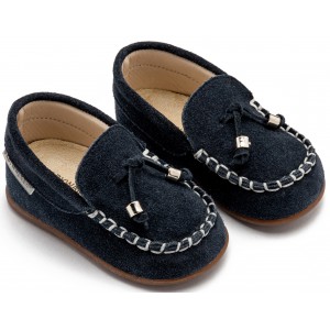 PRI2121 Καστόρινο Δετό Loafer  Μπλε