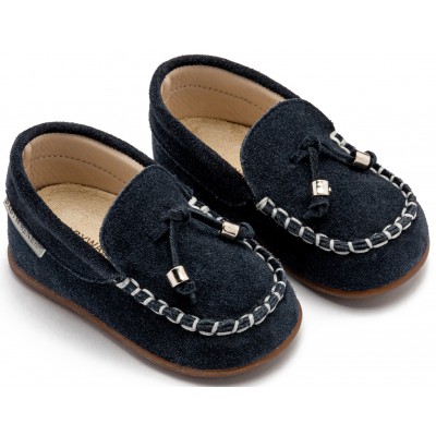 PRI2121 Καστόρινο Δετό Loafer  Μπλε