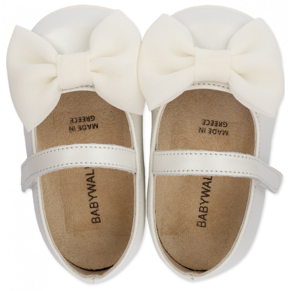 PRI2525 Γοβάκι  Μονή Μπαρέτα με Φιόγκο  Εκρού