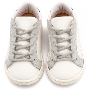 BS3039 Λευκό Πάγου Γκρι Μπλε Δετό Τρίχρωμο Σνίκερ 