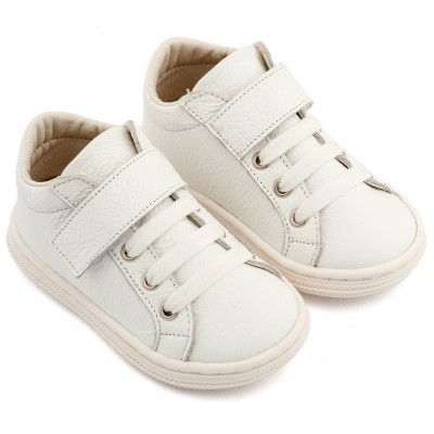 BS3062 Mονόχρωμο Σνίκερ με Μπαρέτα Χρατς  Λευκό