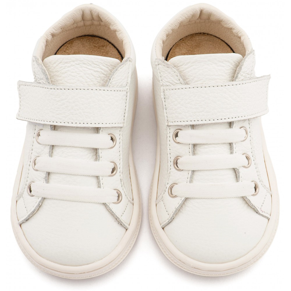 BS3062 Mονόχρωμο Σνίκερ με Μπαρέτα Χρατς  Λευκό