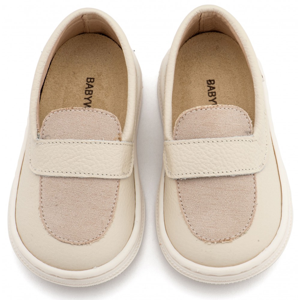 BS3094 Εκρού Loafers 