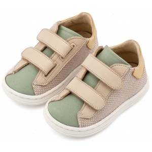 BS3095 Μπεζ Μέντα Σνίκερ με Διπλή  Μπαρέτα Χρατς 