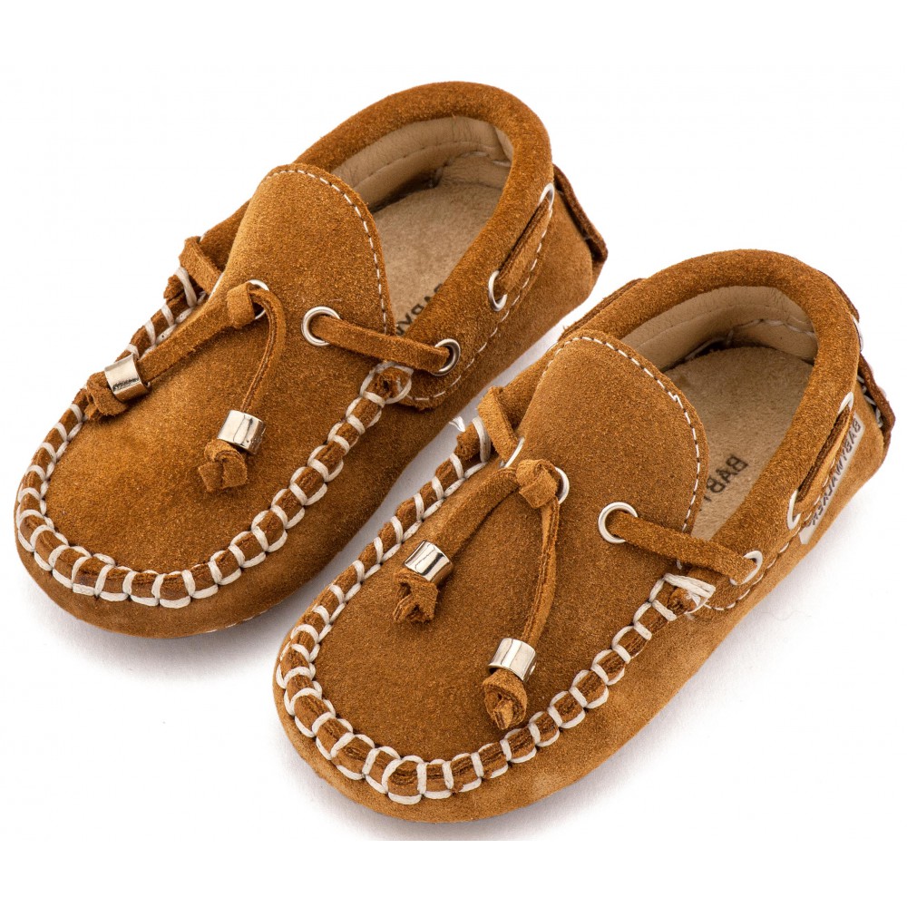 BW4139 Καστόρινο Δετό Μοκασίνι  Κάμελ