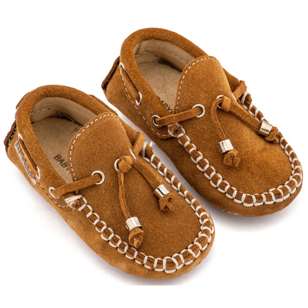 BW4139 Καστόρινο Δετό Μοκασίνι  Κάμελ