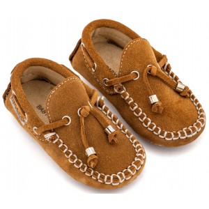 BW4139 Καστόρινο Δετό Μοκασίνι  Κάμελ