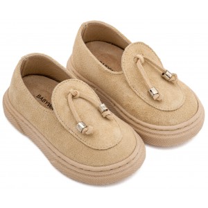 BW4307 Μπεζ Loafer με Φουντάκια 