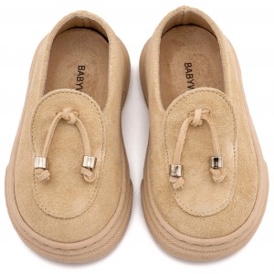 BW4307 Μπεζ Loafer με Φουντάκια 