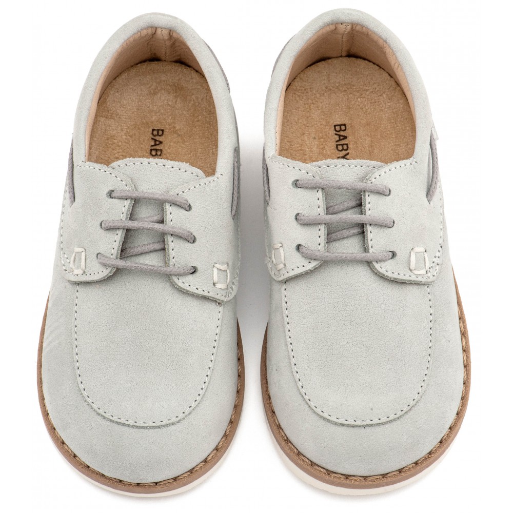 BW 4308 Λευκό Δετό Δερμάτινο Μοκασίνι 