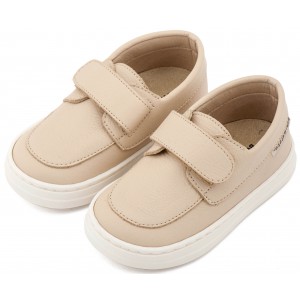 BW4310 Μπεζ Δερμάτινο Μοκασίνι 