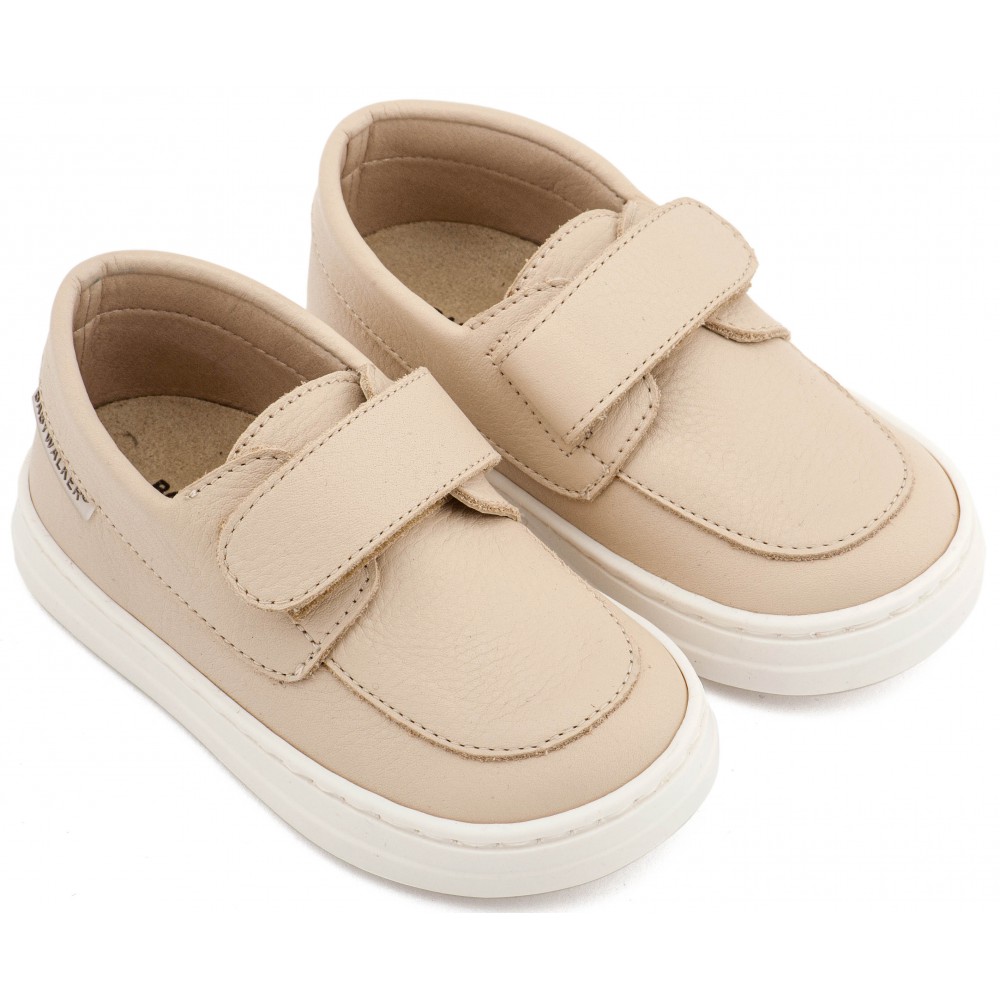 BW4310 Μπεζ Δερμάτινο Μοκασίνι 