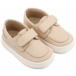 BW4310 Μπεζ Δερμάτινο Μοκασίνι 