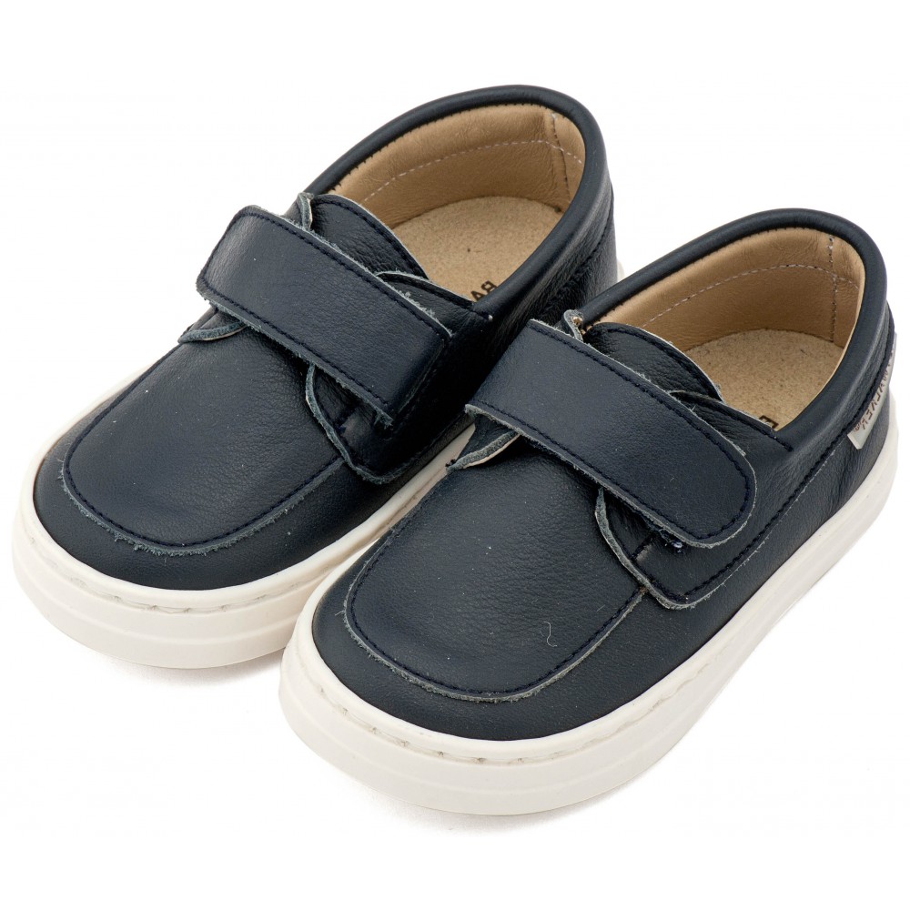 BW 4310 Μπλε Δερμάτινο Μοκασίνι 